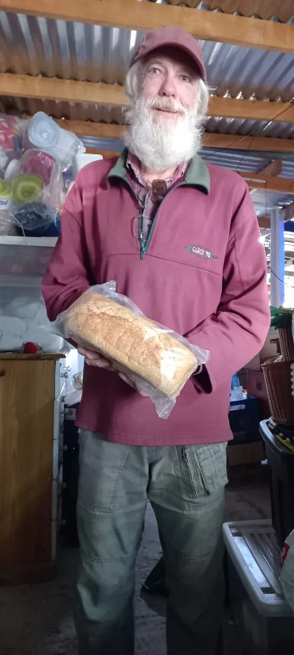 Community members in Darling with bread